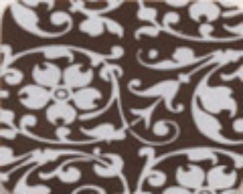 Chocolate Transfer Sheet - White Floral Scroll - Click Image to Close